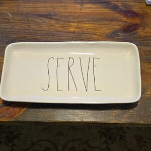 Rae Dunn Rectangular Serving Platter 14 X 7